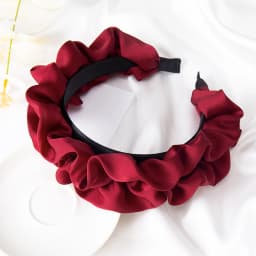 Fashion Hair Hoop Hair Bands for Women Girls Flower Solid Color Slik Headbands Pleated Wide Hairband Hair Accessories Headwear