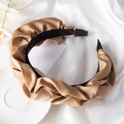 Fashion Hair Hoop Hair Bands for Women Girls Flower Solid Color Slik Headbands Pleated Wide Hairband Hair Accessories Headwear