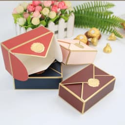 10/20Pcs Envelope Shape Candy Box Chocolate Gift Box Packaging for Guests Baby Shower Wedding Favor Gift Treat Boxes Party Decor