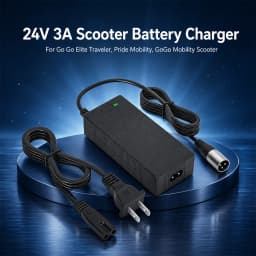 24V 3A 5A XLR Lead Acid Charger For Go-Go Elite Traveller Plus Jazzy Chair Wheelchair Wheels Razor Hoverboard