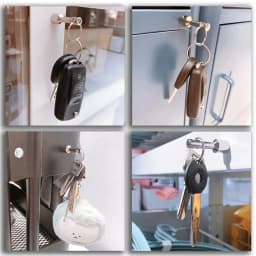 Bearing 4-24KG Super Strong Metal Magnet Check Car Keys Keychain Split Ring Pocket Keyring Hanging Holder Portable Outdoor Tools