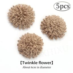 5pcs Handmade Jute Burlap Flowers Rose Hessian Ribbon Bow Vintage Rustic Wedding Decoration Table Christmas Party DIY Supplies