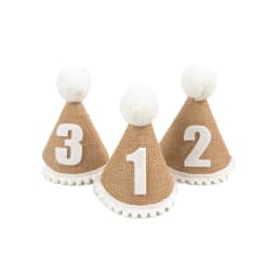 1pcs Burlap Birthday Hat Baby 1 2 3 4 5 6 7 8 9 Year Boy Girl Cone Hat Headband Baby Happy Birthday Party Decorations Kids Gift