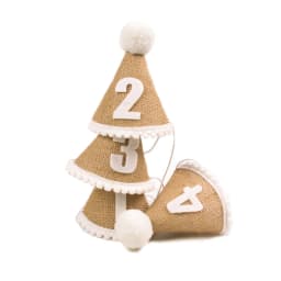 1pcs Burlap Birthday Hat Baby 1 2 3 4 5 6 7 8 9 Year Boy Girl Cone Hat Headband Baby Happy Birthday Party Decorations Kids Gift