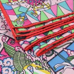 Manual Hand Rolled Twill Silk Scarf Women Hopi Print Square Scarves Wraps Echarpes Curled Foulard Femme Bandana Hijabs 90CM