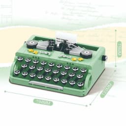 Creative Micro Coffee Machine Retro Typewriter 3D Model Building Blocks City MOC Radio Bread Maker Walkman Mini Bricks Toys Gift