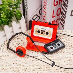 Creative Micro Coffee Machine Retro Typewriter 3D Model Building Blocks City MOC Radio Bread Maker Walkman Mini Bricks Toys Gift