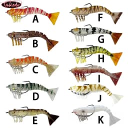 TAKEDO LIVE SHRIMP LV01A 90MM 8G 120MM 17G Prawn Lure TPR Artificial Bait Soft Lure Fishing Shrimp Lure Sea Bass Lure
