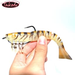 TAKEDO LIVE SHRIMP LV01A 90MM 8G 120MM 17G Prawn Lure TPR Artificial Bait Soft Lure Fishing Shrimp Lure Sea Bass Lure