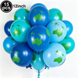 Let The Adventure Begin Banner Hanging Swirl Earth Map Helium Ballons Farther Birthday Travel Themed Retirement Party Supplies