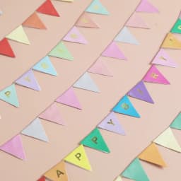Mini Happy Birthday Banner Cake Topper Party Cake Decoration Supplies Handmade Bunting Garland Pennant Flags