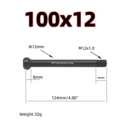 1x Thru Axle Lever 32g/44g Aluminum Alloy Black For Boost BMC Cube GHOST 1* 100x12mm/142x12mm/148x12mm