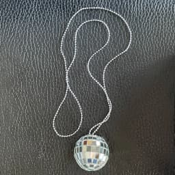 Disco Ball Costume Jewelry Decorations 1970s Silver Mirror Balls Bracelet Earrings 80s Necklace Rave Accessories for Women
