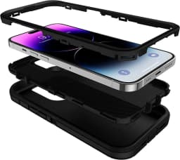 3 IN 1 Heavy Duty Armor Shockproof Dust-Proof Case For iPhone 15 14 13 12 11 16Pro MAX MINI XSMAX XR X XS SE 6 7 8 PLUS Cover