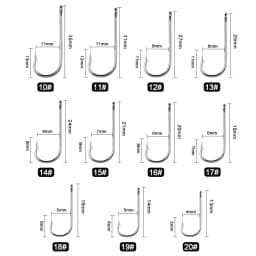 FTK 10#-20# 100Pcs/Box Bent Sea Round Hook 2335 Nickel Big Ringed Hooks From Norway For Jigging Carp Fishhook Fishing Tackle