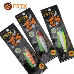 FSTK Jigging Lures Off Shore Fishing Lure 20G 30G 40G Slow Metal Jig Artificial Bait Casting Jigging Spoon Fishing Tackle
