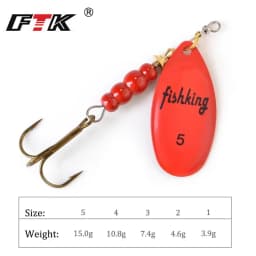 FTK 3.9g-15g Metal Spiner Bait Fishing Lure Spinner Fishing Spoon Lure Spinnerbait Hard Artificial Bait Pike Tackle