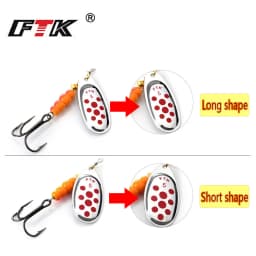 FTK 3.9g-15g Metal Spiner Bait Fishing Lure Spinner Fishing Spoon Lure Spinnerbait Hard Artificial Bait Pike Tackle