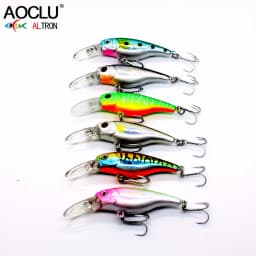 AOCLU Mini Shad 40mm 2.5g Hard Bait Small Minnow Crank Fishing Lures Deep Diver Swimmer Bass Trout Fresh Saltwater Tackle
