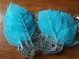 Chinese Classic Folk Dance Leaves Fluffy Hair Clibs Red Yellow Blue Hot Pink Green Hair Accessories Hair Ties for Women Luxury
