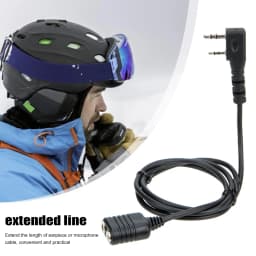 2Pin K-Type Headset Connector Plug to 3.5mm Speaker Interface Audio Conversion Cable for Baofeng UV-5R 888S Extension Core