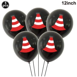 5pcs Construction Party Balloon 32'' Forklift Excavator Truck Balloon 1-9 Digital Foil Balloon Boy Construction Birthday Decors