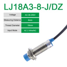 1Pcs LJ18A3-8-Z-BX/AX/AY 18A3-5-Z/BY Proximity Sensor Switch DC6~36V M18 CX/CY/EZ/DZ PNP/NPN NO NC