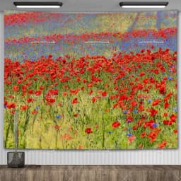 Claude Monet Water Lily Oil Painting Tapestry Wall Hanging Aesthetic Room Decor Artwork Landscape Tapestry Bedroom Decoration