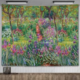 Claude Monet Water Lily Oil Painting Tapestry Wall Hanging Aesthetic Room Decor Artwork Landscape Tapestry Bedroom Decoration