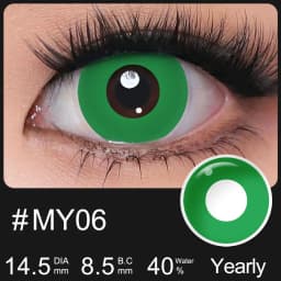 MAGISTER Yearly Use 14.5mm Halleoween Contact Lenses Cosplay Colored Contact Lenses For Eyes MakeUp White Manson Black/Red Out