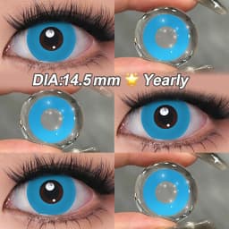 MAGISTER Yearly Use 14.5mm Halleoween Contact Lenses Cosplay Colored Contact Lenses For Eyes MakeUp White Manson Black/Red Out