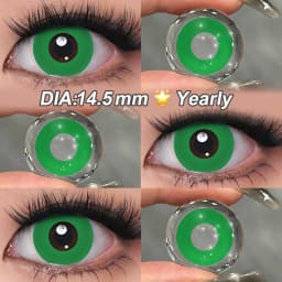 MAGISTER Yearly Use 14.5mm Halleoween Contact Lenses Cosplay Colored Contact Lenses For Eyes MakeUp White Manson Black/Red Out