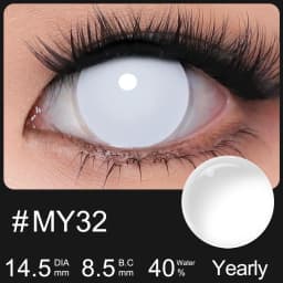MAGISTER Yearly Use 14.5mm Halleoween Contact Lenses Cosplay Colored Contact Lenses For Eyes MakeUp White Manson Black/Red Out