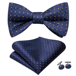 Jacquard Paisley Floral Dots Striped Silk Mens Bowtie Adjustable Self Bow Tie Hankerchief Cufflinks Set for Men Wedding Business