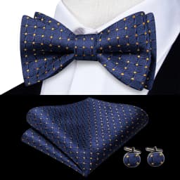 Jacquard Paisley Floral Dots Striped Silk Mens Bowtie Adjustable Self Bow Tie Hankerchief Cufflinks Set for Men Wedding Business