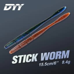 NOEBY Stick Worm Soft Lure 15.5cm 6" 8.4g Bubble Bult Drop Shot Silicone Artificial Soft Bait Bass Pike Swimbait Fishing Lures