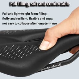 2026 NEW Pu + Carbon Fiber Saddle Road MTB Mountain Bike Bicycle Saddle for Man Cycling Saddle Trail Comfort Races Seat Red Whit