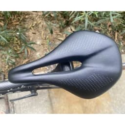 2026 NEW Pu + Carbon Fiber Saddle Road MTB Mountain Bike Bicycle Saddle for Man Cycling Saddle Trail Comfort Races Seat Red Whit
