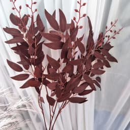 55cm Artificial White Flower Plant Wedding Bouquet Decoration Silk Flower Home Vase Decor Willow Leaf Green Grass Fake Flowers