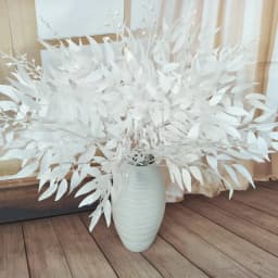 55cm Artificial White Flower Plant Wedding Bouquet Decoration Silk Flower Home Vase Decor Willow Leaf Green Grass Fake Flowers