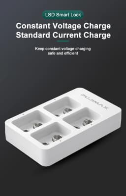 Smart Battery Charger USB Independent Slot Adapter 4 Slots 9V 6F22 For Ni-MH/Ni-Cd/Li-ion Lithium Rechargeable Batteries