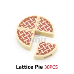 Mini Food Kitchen Accessories Toys Building Blocks Parts Hamburger Pizza Fries Cake Dessert Chocolate Cookies MOC Assemble Brick