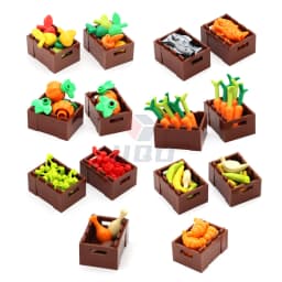 Mini Food Kitchen Accessories Toys Building Blocks Parts Hamburger Pizza Fries Cake Dessert Chocolate Cookies MOC Assemble Brick