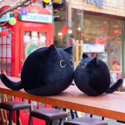 25cm Kawaii Black Cat Plush Toy Soft Stuffed Animal Pillow Black Cat Plush Doll Baby Toys Plushie Christmas Gift for Kids Girls