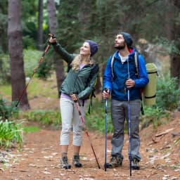 5-Section Portable Outdoor Fold Trekking Pole Walking Hiking Stick Telescopic Club For Nordic Elderly Camping Walking Poles