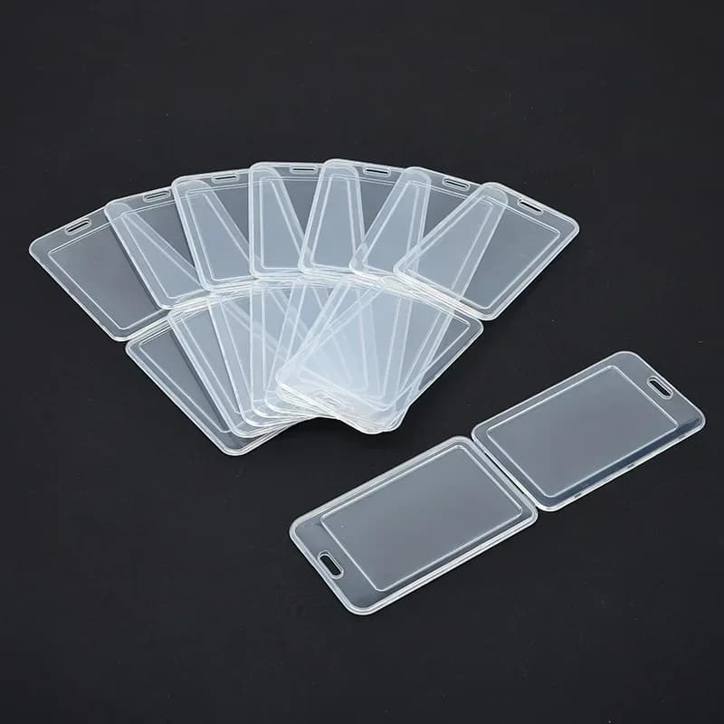 Women Men Transparent Card Cover Sleeves Unisex Work ID Clear Card Holder Protector Cover Badge Student Card Case Bag Pouch