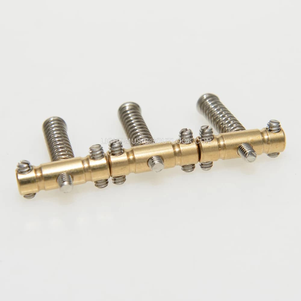 3pcs Guitar Bridge Saddles In-Tune Goto Compensated Guitar Bridge Saddles Brass Material For Tele guitar Replacement