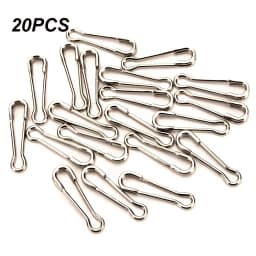20pcs High Stainless Steel Fishing Connector Lure Snap Hook Fastlock Barrel Swivel Safety Fish Accessories Feeder Ring Carp Tool