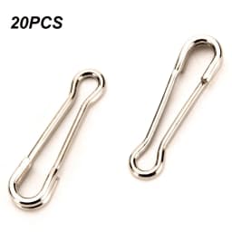 20pcs High Stainless Steel Fishing Connector Lure Snap Hook Fastlock Barrel Swivel Safety Fish Accessories Feeder Ring Carp Tool