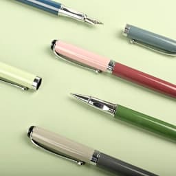 1+4Pcs/Set Metal Ballpoint Pen With Refills For School Office Business BallPen Black Blue Refill Ink Stationery Supplies